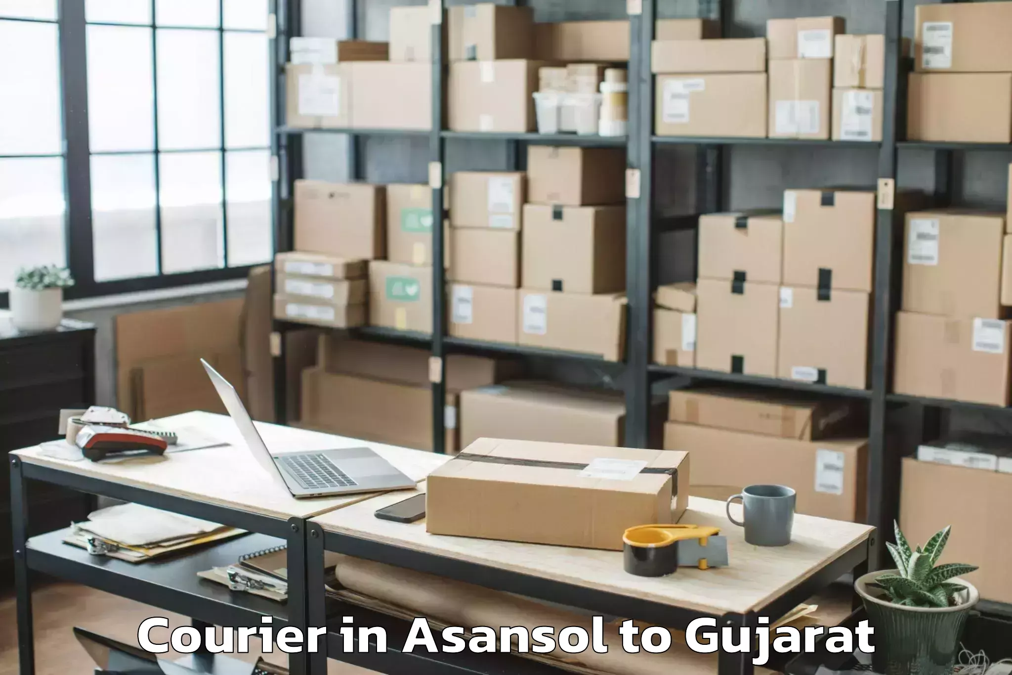 Reliable Asansol to Sabarmati University Ahmedabad Courier